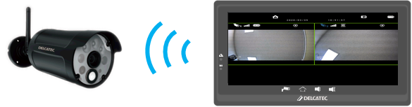 センサーライト付ワイヤレスフルHDカメラ＆10inchモニターセット 